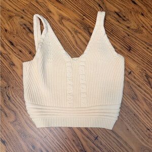 Cream Knit Women's Top